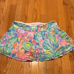 Lilly Pulitzer Luxletic Tropical Floral Skirt in Pink, Blue, and Green